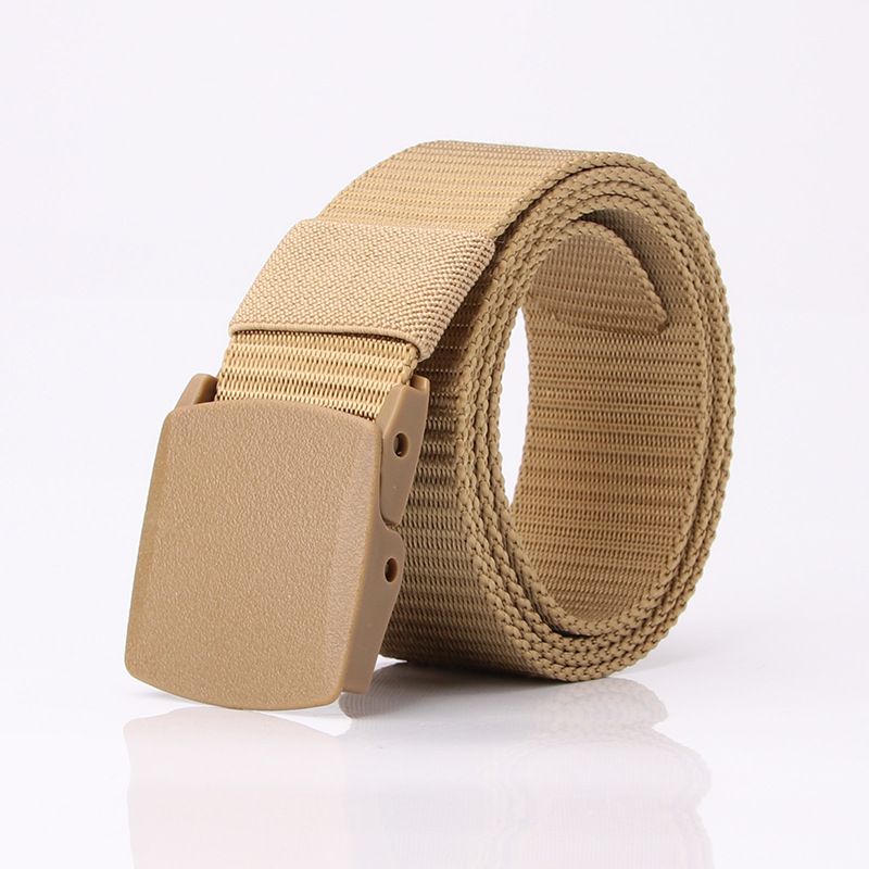 Canvas-Gürtel für Herren und Damen, Jugendgürtel, metallfrei, automatische Schnalle, lässiger Outdoor-Studenten-Militär-Trainingsgürtel_voghion.com