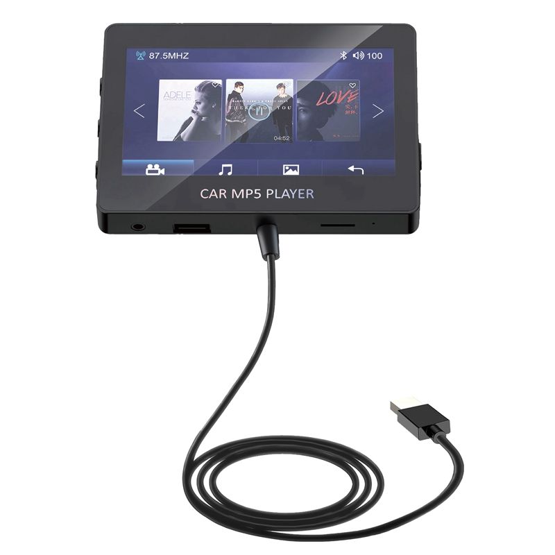 Reproductor MP5 para coche con Bluetooth 5.0, transmisor FM, compatible con disco U TF, reproductor de música, reproductor electrónico para coche M6_voghion.com