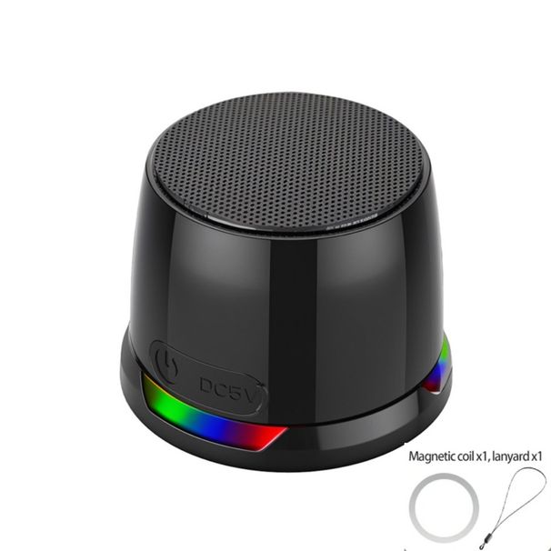 Mini altoparlante magnetico Bluetooth 5.3 con bassi profondi, anti-smarrimento, luce RGB, design compatto, suono HD, cassa audio portatile_voghion.com