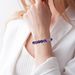 Bracciale con ciondolo zodiacale in acciaio inossidabile con perline di agata viola da 8 mm e cordino elastico - Bracciale astrologico regolabile fatto a mano per uomo e donna_voghion.com