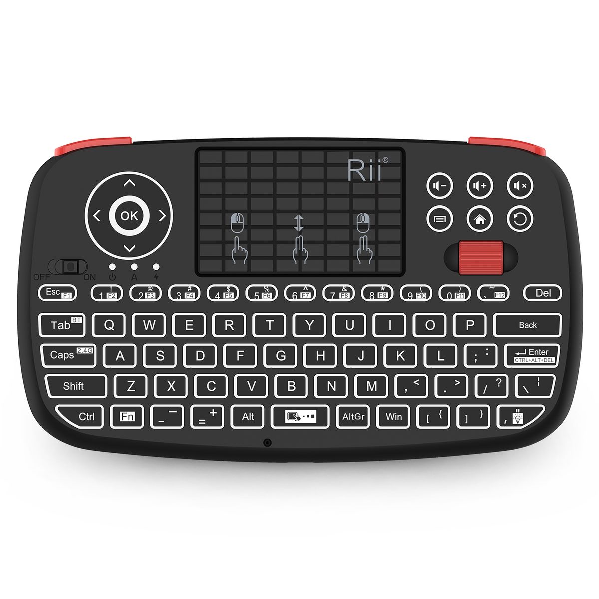 RII X8 Wireless Mini Farbige Hintergrundbeleuchtung Handheld Tastatur Taste Maus Integrierte Eingabe Handliches Gadget_voghion.com