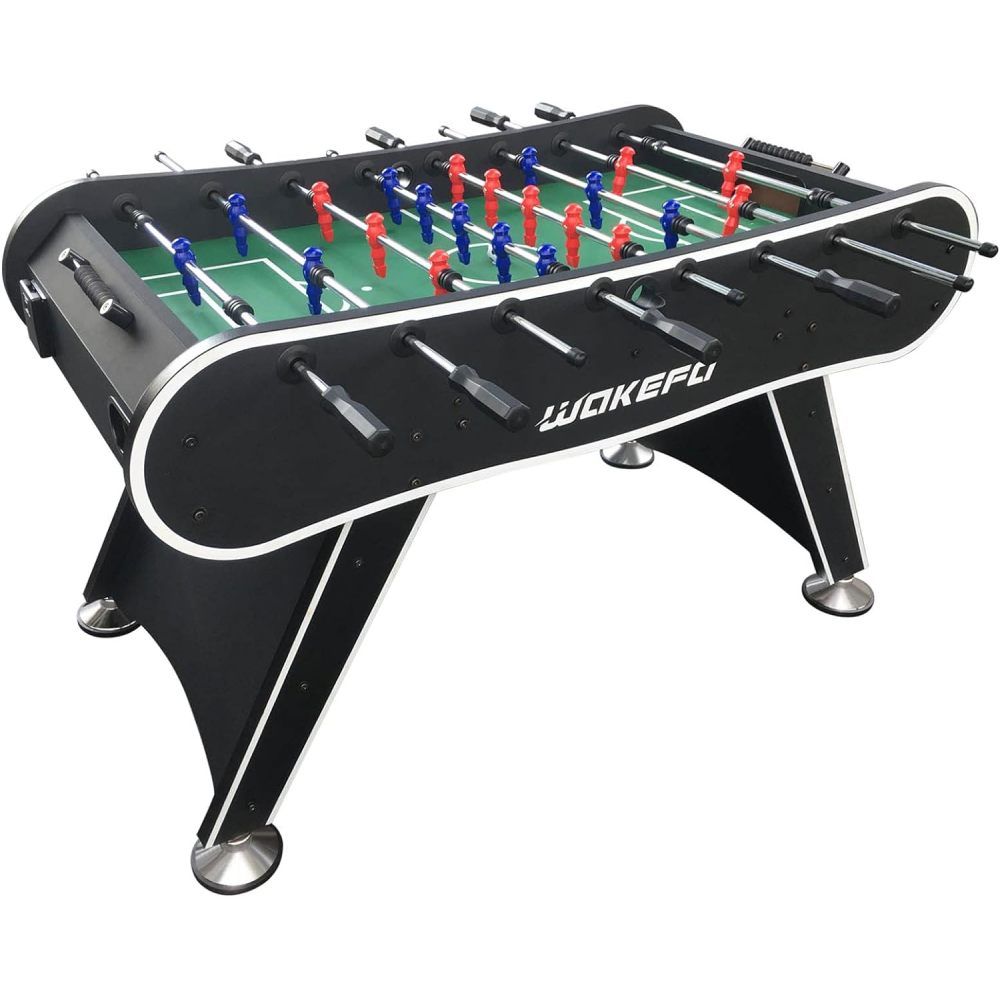 Foosball Table Soccer Arcade Games: Foosball Tables Adult Size For Home, Game Room, Bar - Competition Sized Football Table W/ 2 Balls, 2 Drink Holders_voghion.com