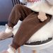 Neue Mädchen Samthose mit integriertem Samt, Kleidung für Baby Mädchen, Winterwärme, Cord Freizeithose, trendy_voghion.com