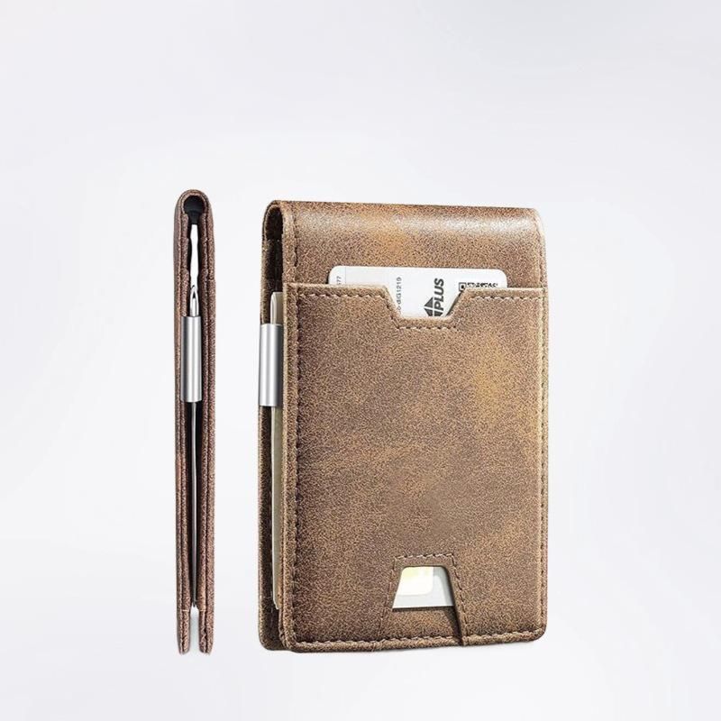 Luggage & Bags RFID Card Holder Anti Theft Men's Dollar Holder Popular Card Holder Simple And Thin Wallet_voghion.com