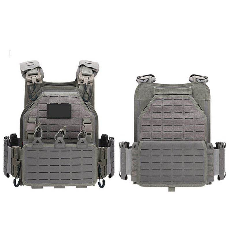 Gilet tattico – Portapiatti regolabile e traspirante per softair, addestramento e sopravvivenza all'aperto | Design a sgancio rapido (nero/verde oliva/multicam, ​_voghion.com