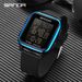 Digital Sports Watch With LED Display, Waterproof, Alarm, Stopwatch, Countdown, Dual Time, Square Dial For Casual, Business, And Outdoor Activities_voghion.com