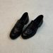 Cowhide 2025 Loafers Genuine British Style Round Toe Rivet Wrinkled Slip-On Chunky Heel Black Leather Shoes_voghion.com