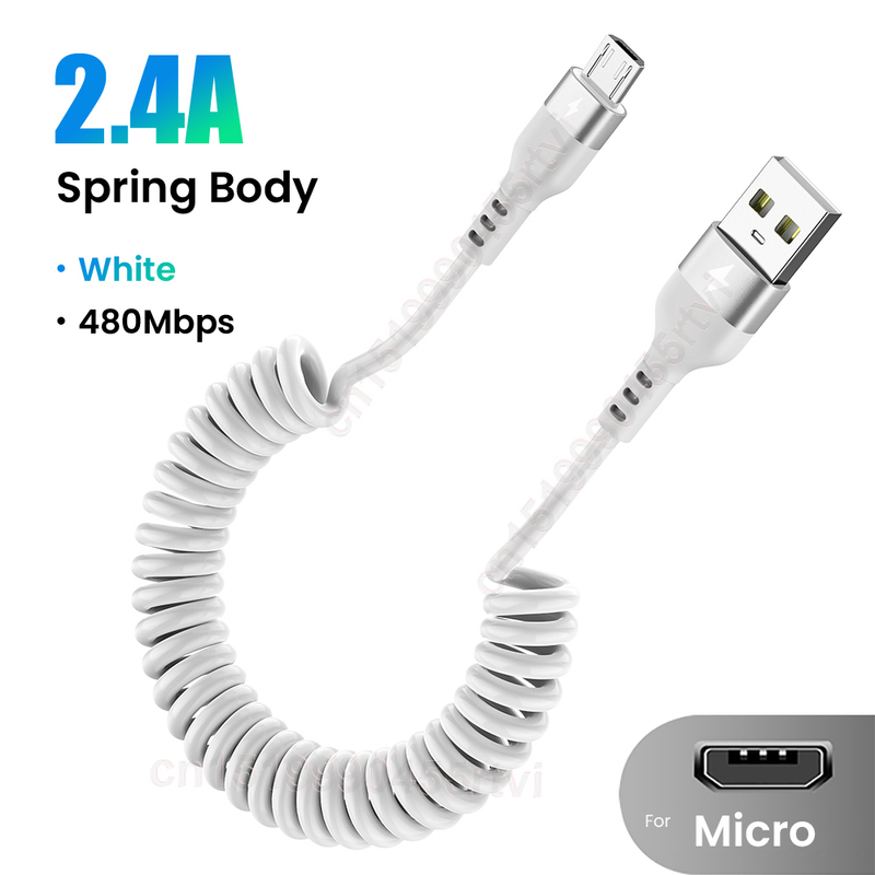 5A Frühling USB Typ C Kabel Schnelle Aufladung Für Huawei Micro USB C 8-Pin Ladegerät Kabel für iPhone 13 12 11 Xiaomi_voghion.com