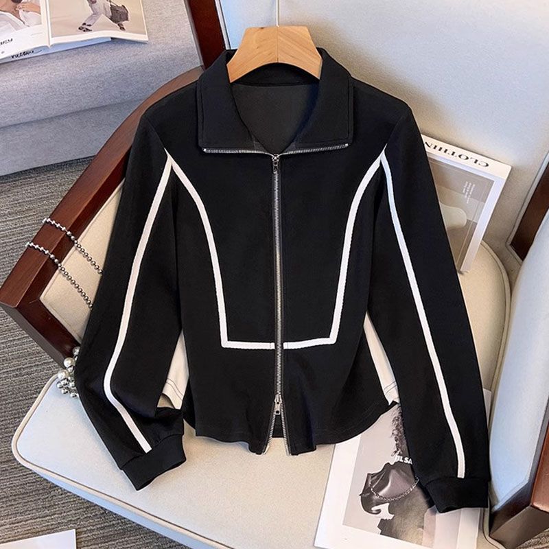 Women's Clothing Sports Style Cardigan Sweatshirt Wide Leg Pants Large Size High End Temperament Slim Long Pants_voghion.com