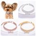 Classic Collar With Rhinestones Leash Cat Chain New Year Pet Dog Bone Necklace_voghion.com