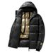 2024 new black gold jacket for middle-aged men in autumn and winter, warm dad outfit, white duck down hooded jacket, top_voghion.com