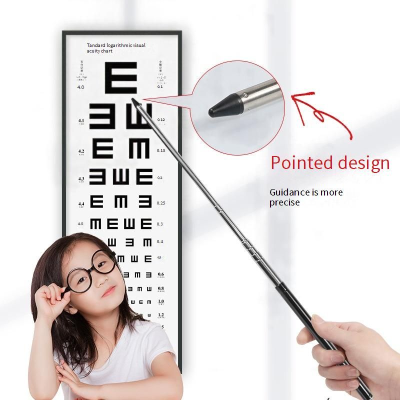 Predstavitveni kliker Teleskopski kazalec iz nerjavečega jekla Vision Reading Stick Test Vision Chart Optometrija Baton Pero Pointer Pero Teleskopsko_voghion.com