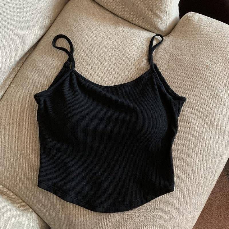 Women’s Backless Lace-Up Bralette – Sexy Strappy Cami Top With Built-in Bra (4 Colors, Stretchy Cotton, Versatile Layering)​_voghion.com