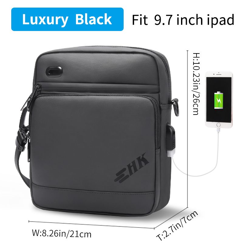 HcanKcan Men's Bag Luxury Men Shoulder Bag For 9.7" iPad Casual Crossbody Bags High Quality Male Purse Phone Men's Chest Pack_voghion.com