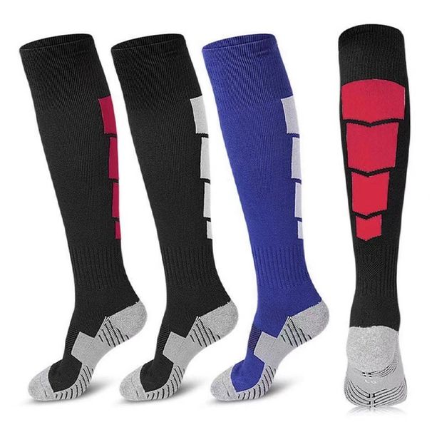 Lange, dicke Fußballsocken mit Handtuchunterseite für Männer und Frauen, Overknee-Sportsocken für Erwachsene_voghion.com