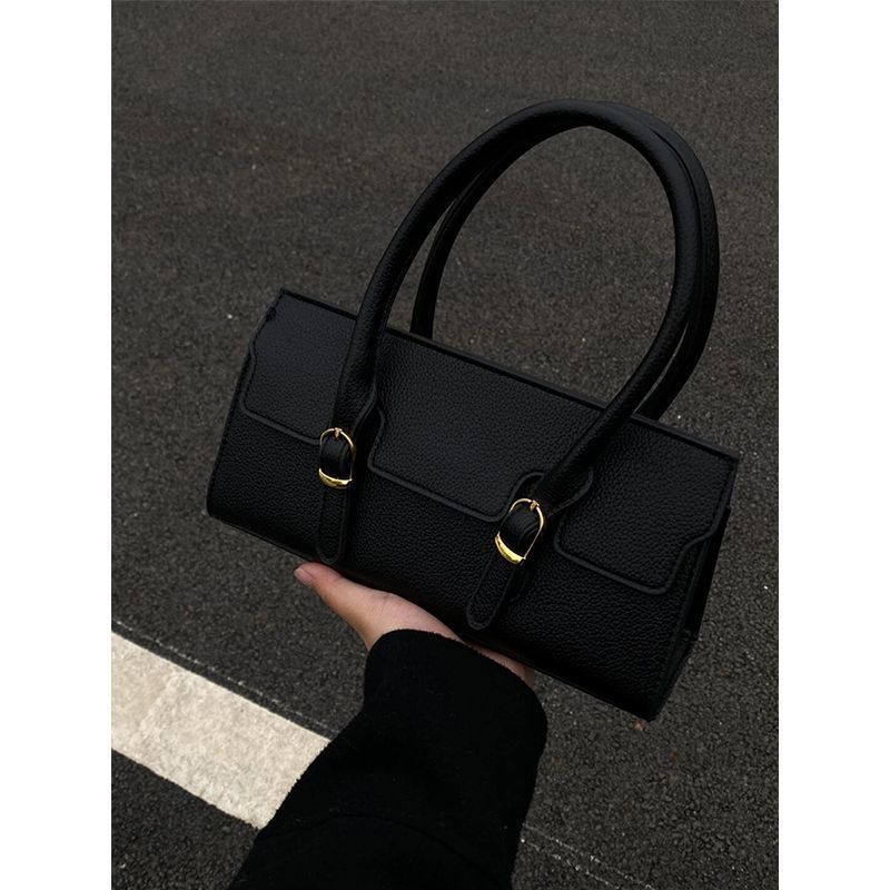 Elegante borsa a tracolla da donna - Borsa a tracolla baguette alla moda in pelle sintetica, design minimalista per lavoro e viaggi_voghion.com