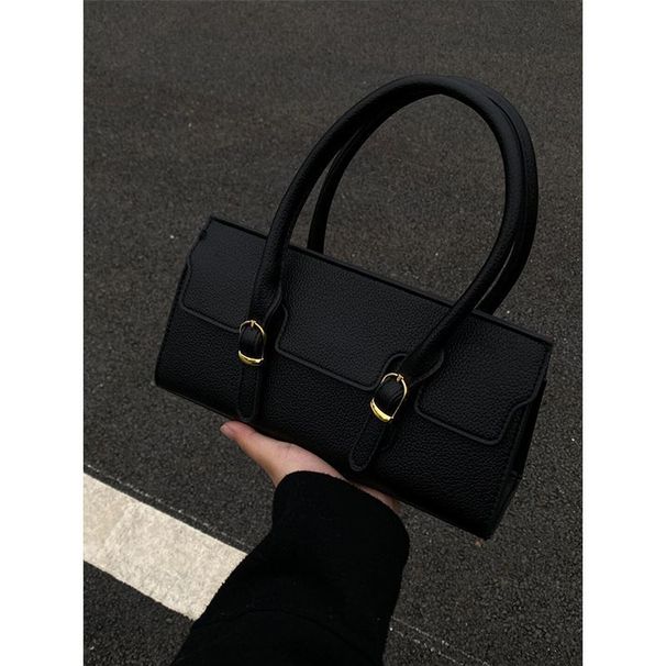 Elegante borsa a tracolla da donna - Borsa a tracolla baguette alla moda in pelle sintetica, design minimalista per lavoro e viaggi_voghion.com