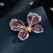 Spilla da donna in stile pesante, con micro intarsi in zirconi, a forma di farfalla, per abbigliamento autunnale e invernale di alta qualità, nuova e squisita._voghion.com