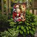 Bandiera da giardino Chihuahua e Babbo Natale, bandiera per cassetta postale, bandiera da giardino Drative, striscione per patio esterno, opera d'arte, aiuole da giardino, dimensioni del giardino_voghion.com