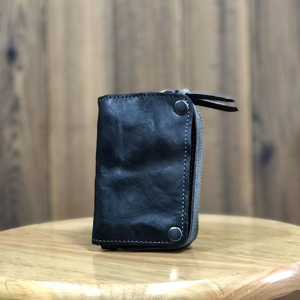 Koeienhuid voor mannen, echte multifunctionele grote capaciteit autosleutel portemonnee, plantaardig gelooid leer, kaarthouder, portemonnee_voghion.com