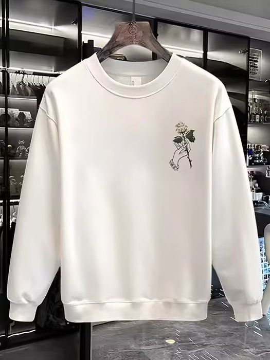 Maglione da uomo in cotone 100% di grandi dimensioni e di alta qualità_voghion.com