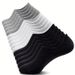 2025d Unisex Simple Casual Solid Color Short Spring Summer Black White Gray Sweat-Absorbing Breathable Low-Cut Invisible Socks_voghion.com