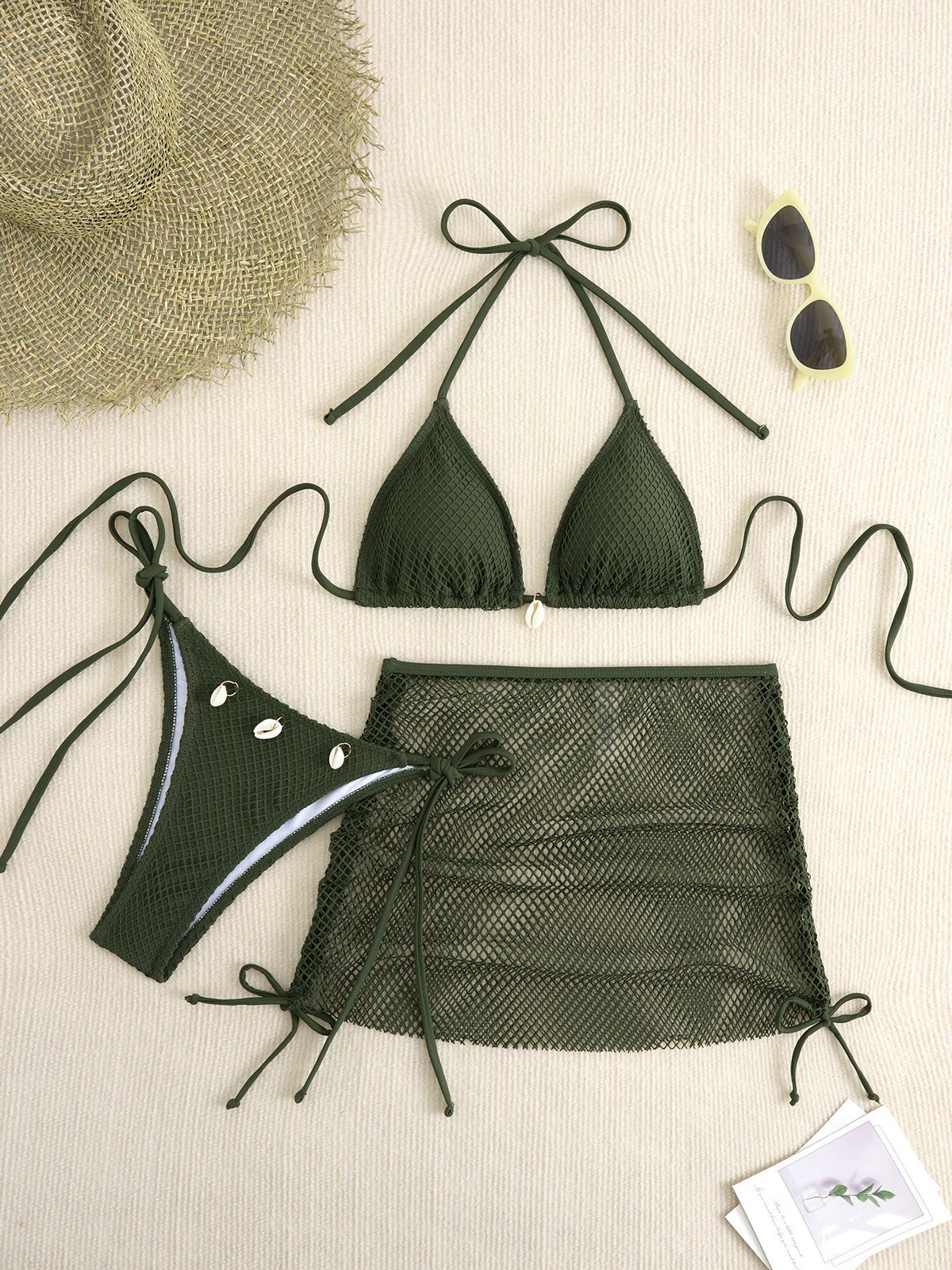 Dámské plavky bikiny třídílné dělené bikiny dámské plavky_voghion.com