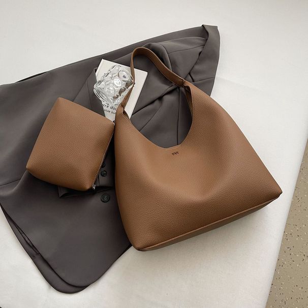 Bolsa de ombro estilo hobo coreano, preguiçosa, diária, mãe e filho, moderna e relaxada, com grande capacidade, para axila_voghion.com