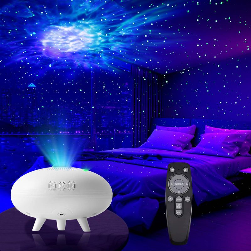 UFO projektor magamistoa galaktika projektor lae tähistaeva öölamp puldiga lastetoa kaunistus kingitus_voghion.com