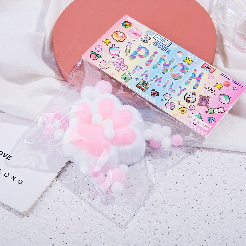 Stress Relief Toy Taba Cat Paw, Squeeze Toy Paw, Cute Sensory Toys, Handmade Soft Silicone Sticky Toys, Bouncy Stress And Relaxation Toys_voghion.com