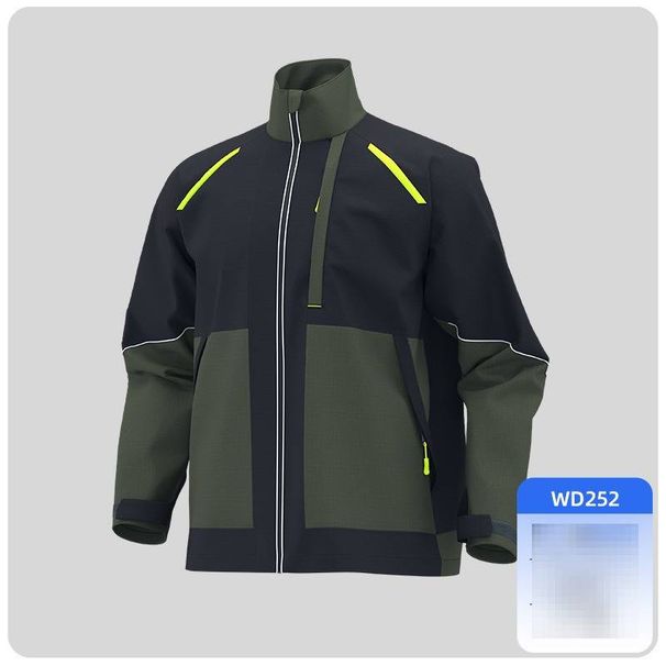 Durable Rip-Resistant Workwear Set For Men - Construction, Mining & Electrical Labor - Breathable Polyester-Cotton Blend_voghion.com