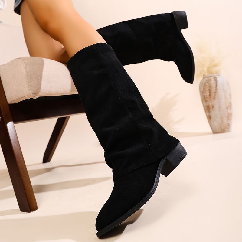 Stivali/stivaletti/stivaletti alla caviglia versatili alla moda da donna con lacci a metà polpaccio_voghion.com