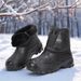 Schneestiefel 2025, Herren-Fleece-Angelschuhe mit Anti-Rutsch-Funktion, wasserdichte Stiefel, Autowaschgeeignet, lässiger Winterstil_voghion.com