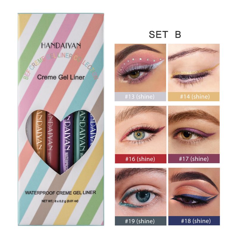 Eyeliner Pencil Set Han Daiyan Colorful Eyeliner Gel Waterproof And Non Dizzy Fine Rotating Eye Shadow Pen Makeup_voghion.com