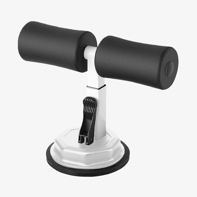 SIT-UP-TRAINER mit Saugnapf 11,5 cm, tragbare Sit-Up-Stange, Sit-Ups-Hilfsgerät, Farbe Weiß_voghion.com
