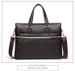 Premium PU Leather Crossbody Laptop Bag For Men - Stylish Business Briefcase With Diamond Quilted Pattern, Waterproof & Lightweight Design_voghion.com