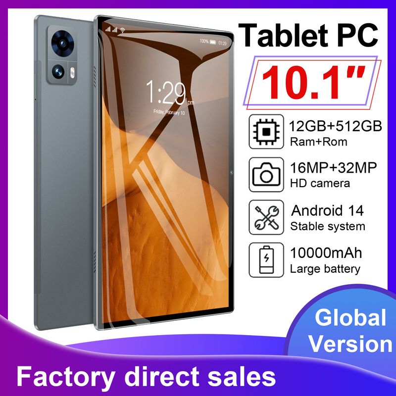 S50 10.1-inch Android Tablet With 4G Calling, Dual SIM, 32GB Storage, Bluetooth, GPS & Retina Display – Gray/Blue​_voghion.com