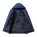 Giacca da uomo in cotone casual da esterno con cappuccio spesso e morbido invernale giapponese coreano_voghion.com