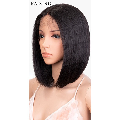 Extension per capelli Parrucche Rebecca parrucca da donna parrucca frontale in pizzo T parrucca bobo con testa in pizzo capelli lisci parrucche con testa in fibra chimica_voghion.com
