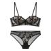 Intimo da donna, reggiseno sottile con anello in acciaio morbido, piccolo, con orecchie da coniglio, coppa arricciata, set di biancheria intima da ragazza_voghion.com