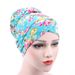 nuovo piccolo berretto a turbante floreale, berretto chemioterapico in cotone con stampa leopardata, berretto con chignon posteriore pronto per la vendita_voghion.com