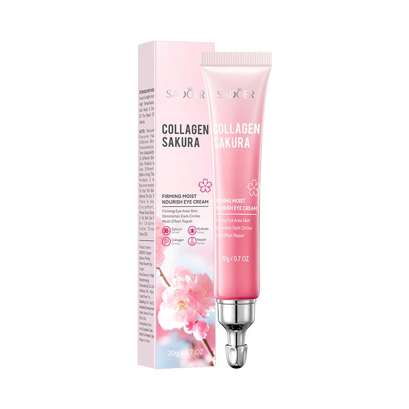 Eye Cream SADOER Sakura Collagen Eye Cream 20g EyeCream Moisturizing And Elastic Around The Eyes_voghion.com