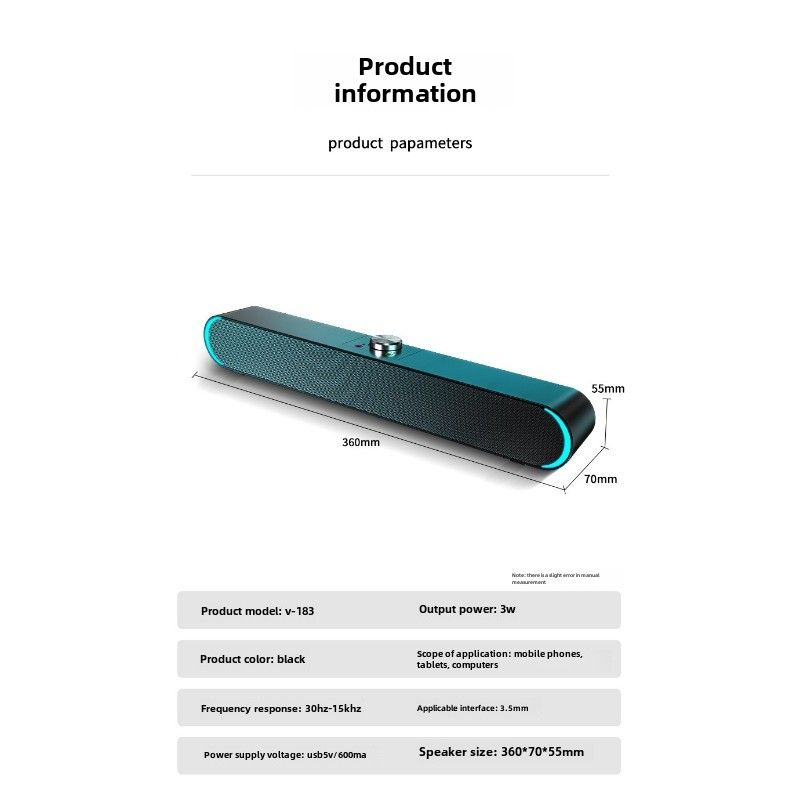 Computer stereo with microphone function notebook mini small speaker long multimedia bluetooth subwoofer_voghion.com