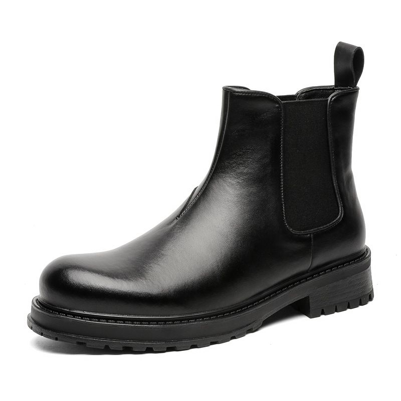 Retro Boots Lazy One-pedal Thick-soled Heightening Martin Boots Short Boots_voghion.com
