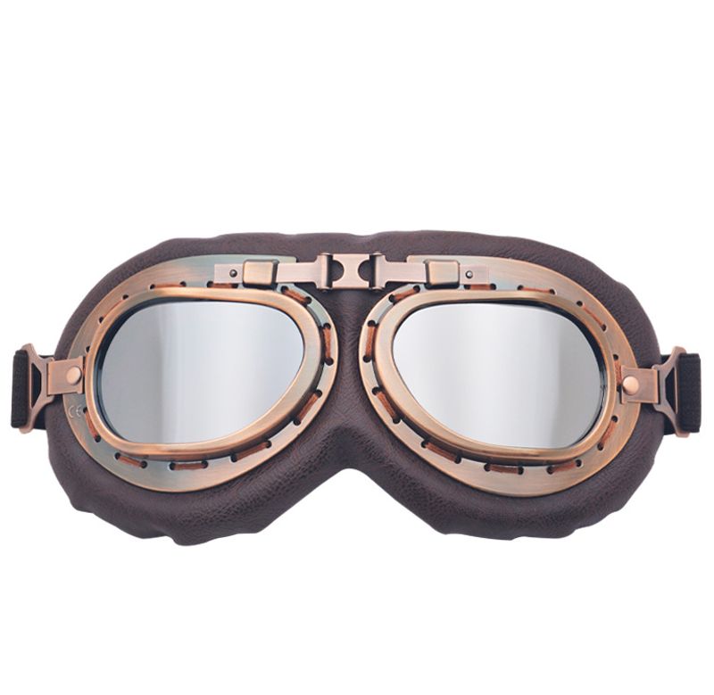 Harley-stijl bril - Vintage winddichte bril, hoekige elektrische fiets winddichte bril, helmcompatibele bril_voghion.com