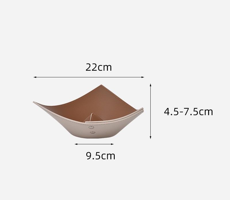 If there is a tray at the entrance of the entrance, it should be a high-end leather tabletop storage box, cosmetics, jewelry, leather storage tray_voghion.com