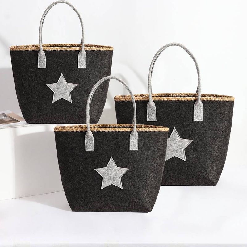Black Felt Storage Basket, Suitable For Toy Storage, Clothing Storage, Cosmetics Storage, Daily Necessities Storage, Etc_voghion.com