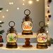 Vintage Christmas Lantern With USB Music & Snow Effect - Festive LED Table Decor For Holiday Home Decorations_voghion.com