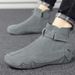 Large Size Men's Martin Boots Autumn Side Zipper High Top Men's Shoes Outdoor Casual Hand Sewn Leather Boots_voghion.com