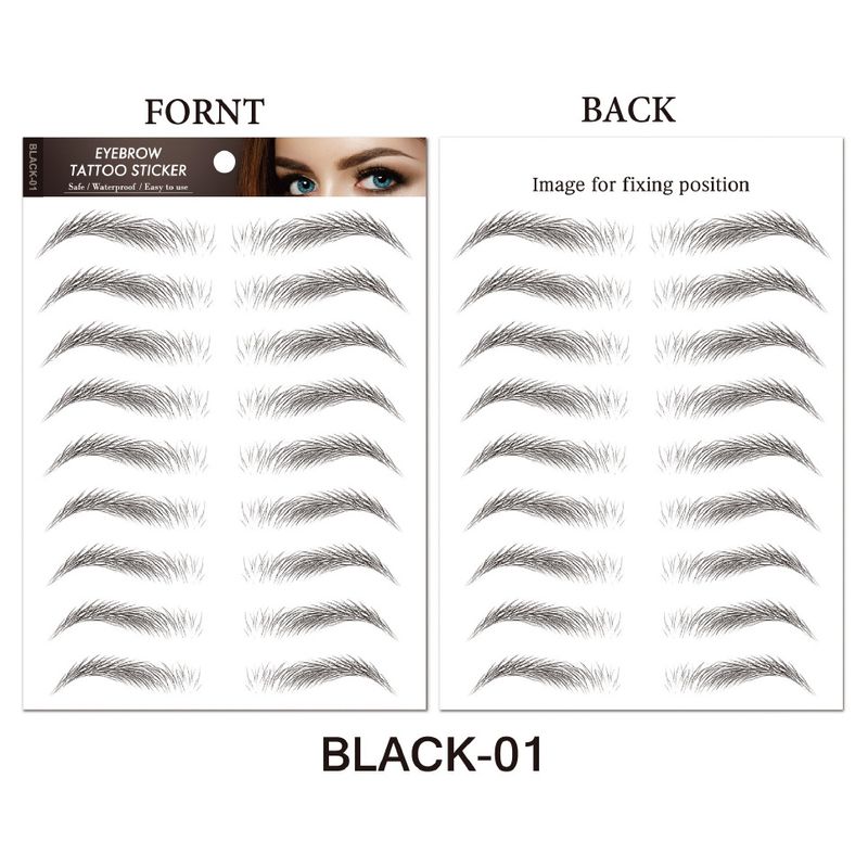 6D Ecological 3D Eyebrow Water Transfer Tattoo Stickers Waterproof_voghion.com